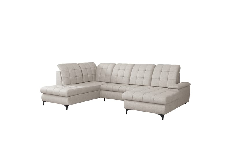 Enzo Sovesofa med Sjeselong og Dobbel Sjeselong 4-seter - Beige - Møbler - Sofaer - Sovesofaer