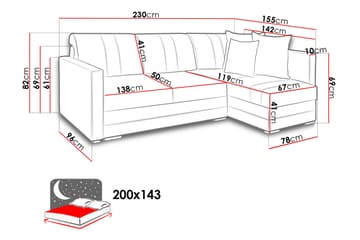 Ericka Hjørnesofa - Møbler - Sofaer - Sovesofaer