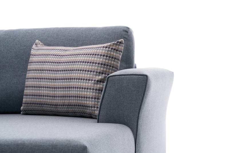 Eriska U-Sovesofa - Blå/Svart - Møbler - Sofaer - Sovesofaer