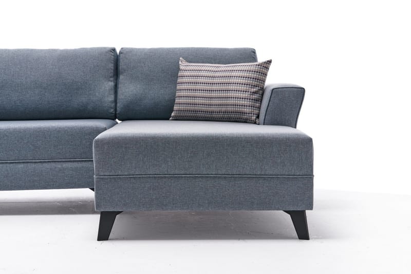 Eriska U-Sovesofa - Blå/Svart - Møbler - Sofaer - Sovesofaer