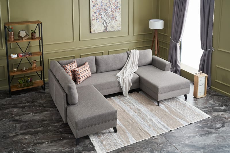 Eriska U-Sovesofa - Brun/Svart - Møbler - Sofaer - Sovesofaer