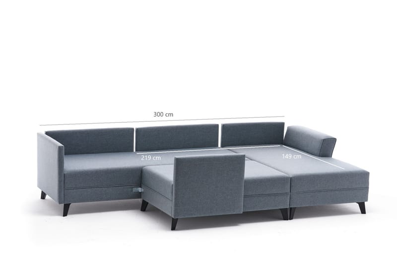 Eriska U-Sovesofa - Brun/Svart - Møbler - Sofaer - Sovesofaer