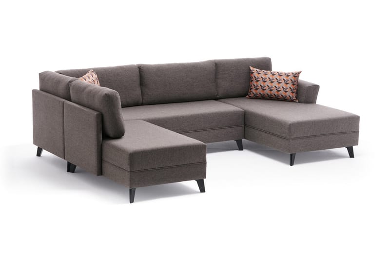 Eriska U-Sovesofa - Brun/Svart - Møbler - Sofaer - Sovesofaer