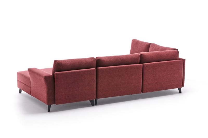 Eriska U-Sovesofa - Rød/Svart - Møbler - Sofaer - Sovesofaer