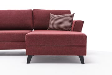 Eriska U-Sovesofa - Rød/Svart - Møbler - Sofaer - Sovesofaer