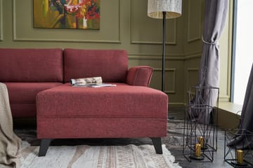 Eriska U-Sovesofa - Rød/Svart - Møbler - Sofaer - Sovesofaer