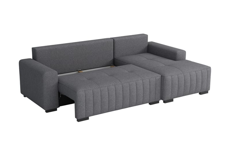 Esher 3-seters Hjørnesofa Høyre - Plysch/Grønn - Møbler - Sofaer - Sovesofaer