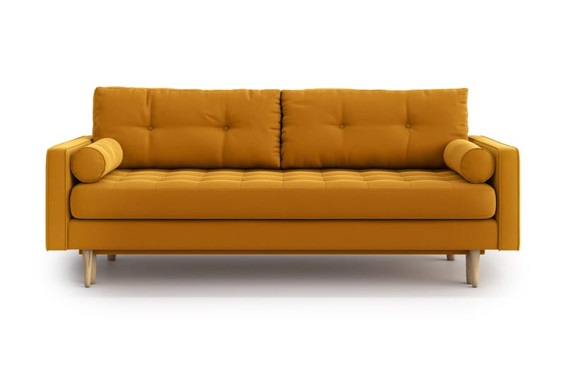 Esmeralde 3-seter Sovesofa - Gul - Sovesofaer - 3 seters sovesofa