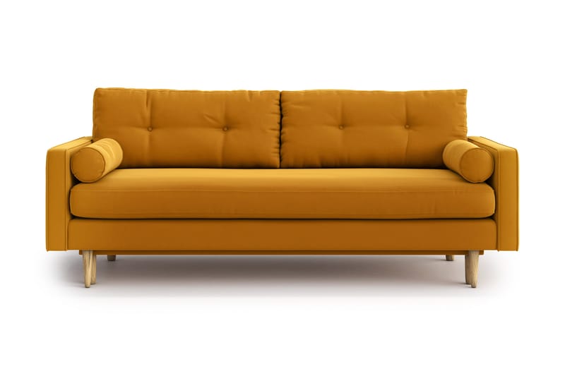 Esmeralde 3-seter Sovesofa - Gul - Sovesofaer - 3 seters sovesofa