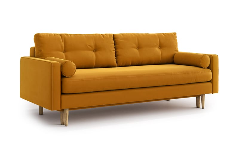 Esmeralde 3-seter Sovesofa - Gul - Møbler - Sofaer - Sovesofaer