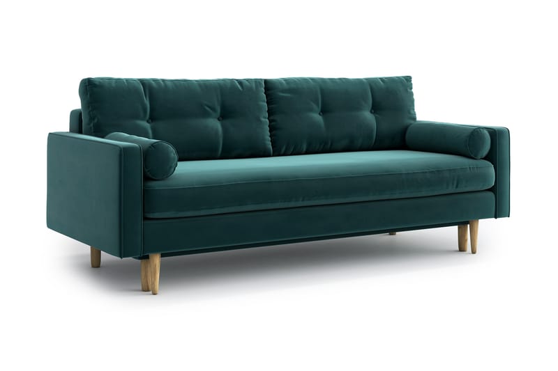 Esmeralde 3-seter Sovesofa - Turkis - Sovesofaer - 3 seters sovesofa