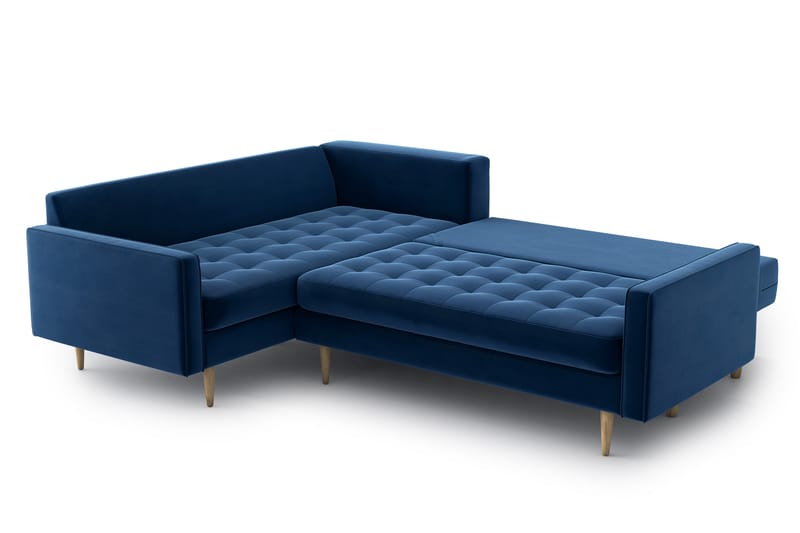 Esmeralde Sovesofa med Divan - Blå - Møbler - Sofaer - Sovesofaer