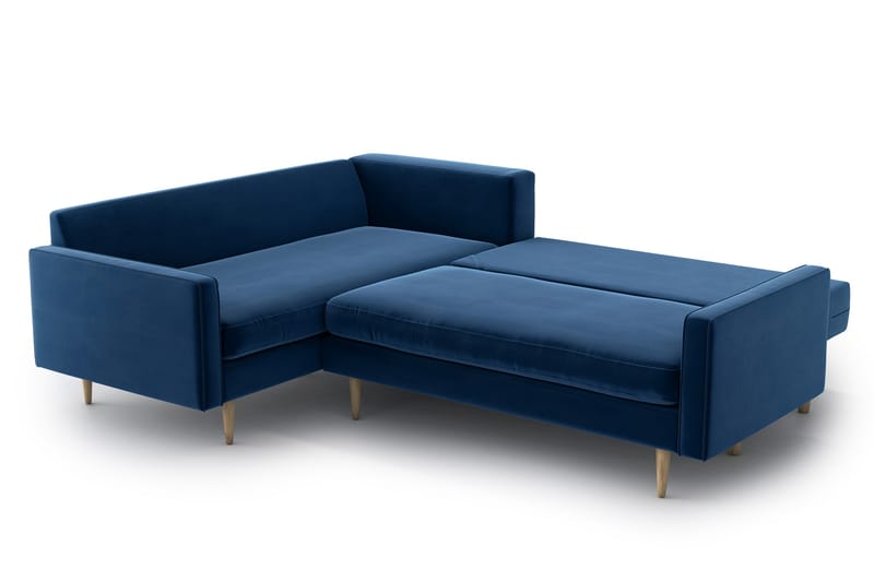 Esmeralde Sovesofa med Divan - Blå - Møbler - Sofaer - Sovesofaer