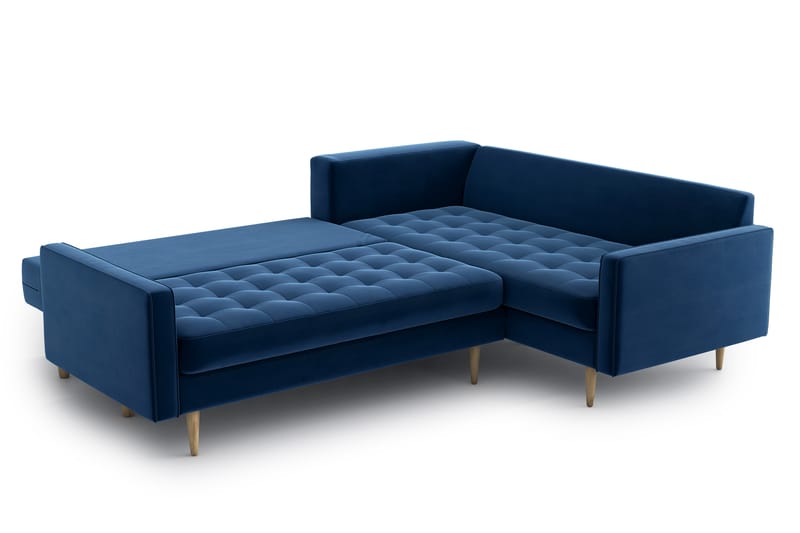 Esmeralde Sovesofa med Divan - Blå - Møbler - Sofaer - Sovesofaer