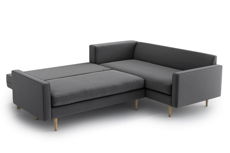 Esmeralde Sovesofa med Divan - Grå - Møbler - Sofaer - Sovesofaer