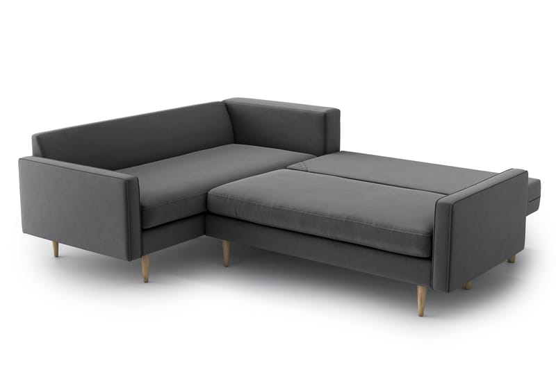 Esmeralde Sovesofa med Divan - Grå - Møbler - Sofaer - Sovesofaer