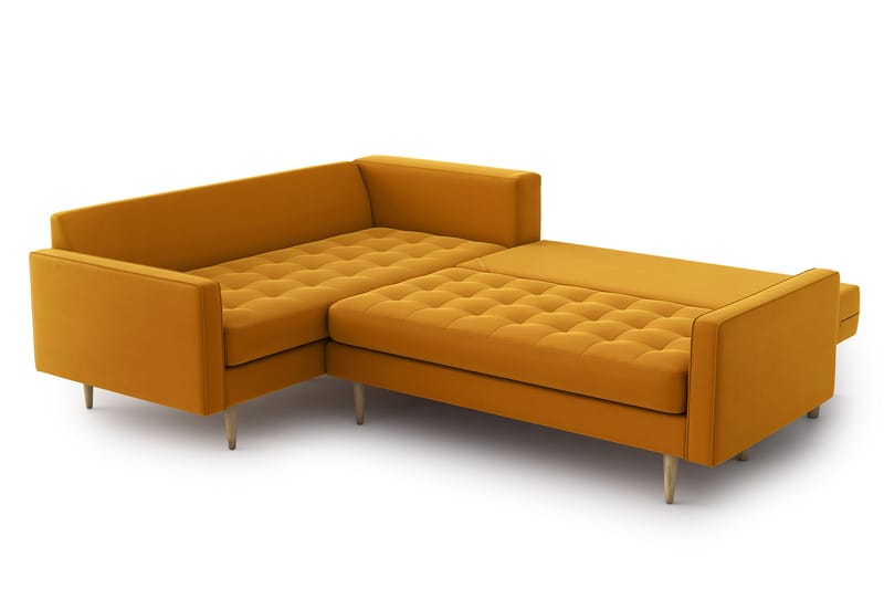 Esmeralde Sovesofa med Divan - Gul - Møbler - Sofaer - Sovesofaer