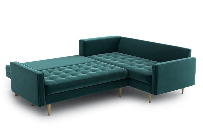 Esmeralde Sovesofa med Divan - Turkis - Møbler - Sofaer - Sovesofaer