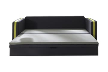 Euforia 3-seter Uttrekkbar Sovesofa 140x188 cm med Oppbevaring i Stoff - Antrasitt - Møbler - Sofaer - Sovesofaer