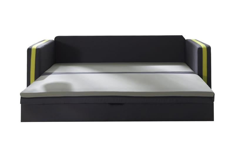 Euforia 3-seter Uttrekkbar Sovesofa 140x188 cm med Oppbevaring i Stoff - Antrasitt - Møbler - Sofaer - Sovesofaer