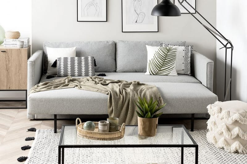 Exjo Sovesofa 220 cm - Grå - Møbler - Sofaer - Sovesofaer