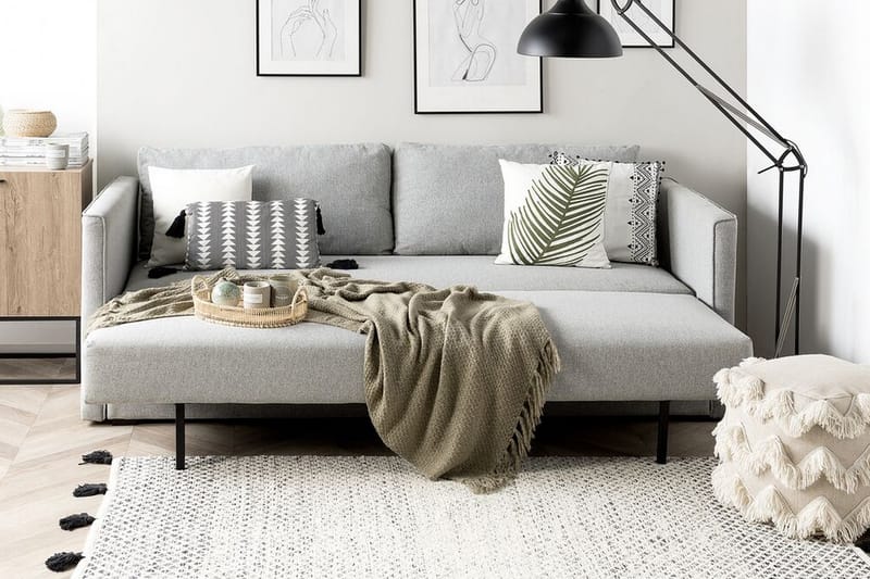 Exjo Sovesofa 220 cm - Grå - Møbler - Sofaer - Sovesofaer