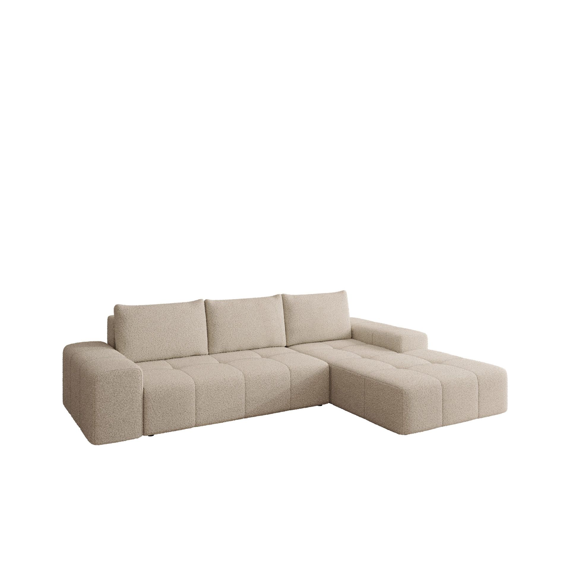 Falor 3-seters sovesofa med divan, høyrevendt - Beige