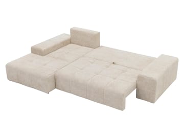 Falor 3-seters sovesofa med divan, høyrevendt - blå - Møbler - Sofaer - Sovesofaer