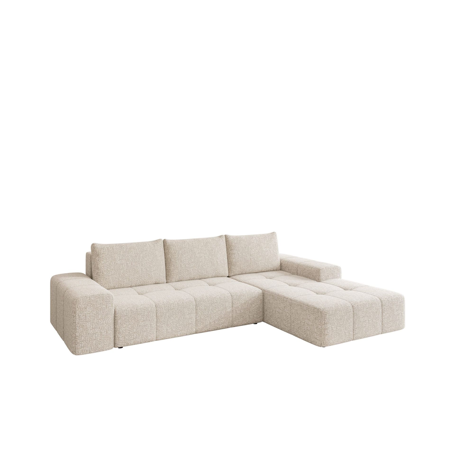 Falor 3-seters sovesofa med divan, høyrevendt - Lys beige