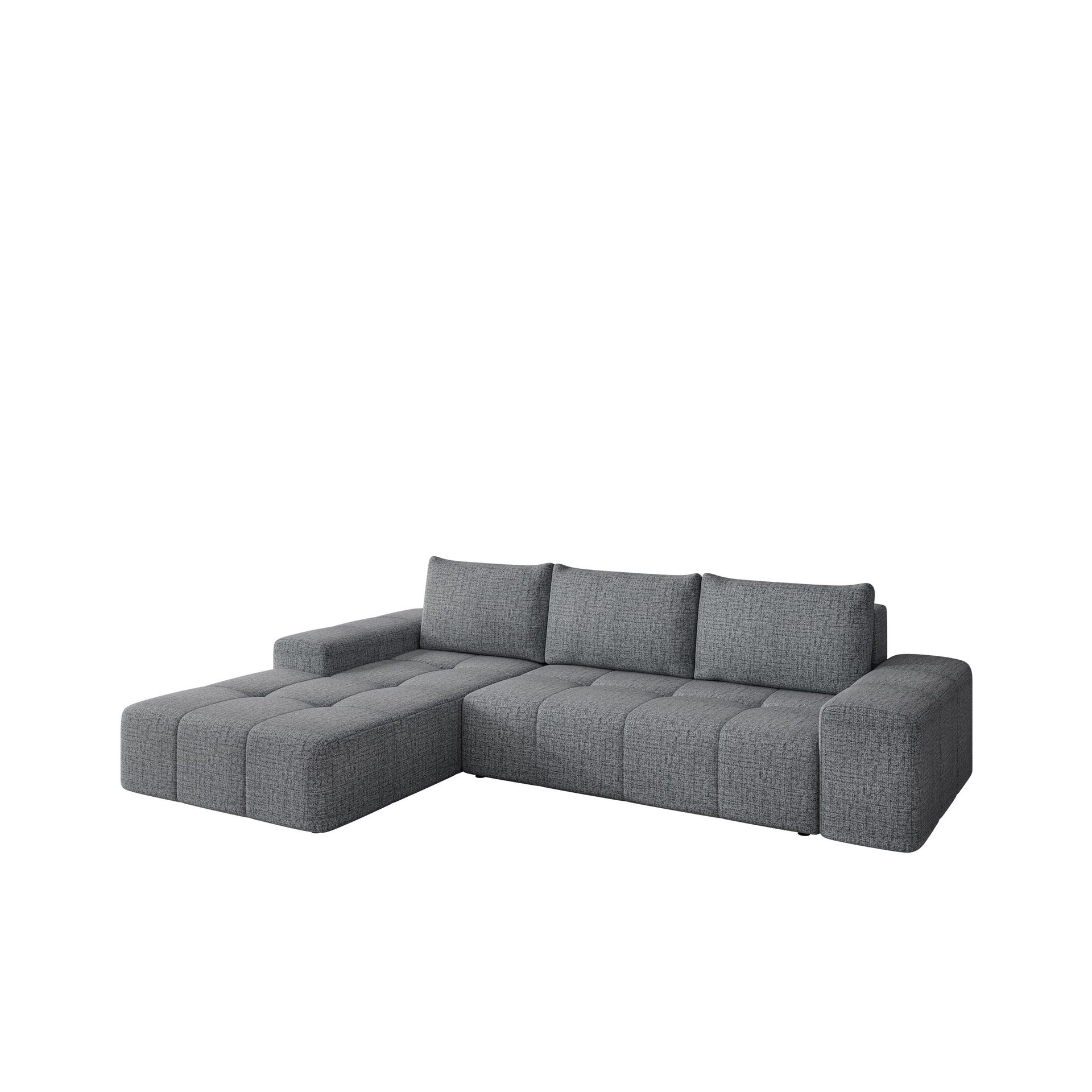 Falor 3-seters sovesofa med divan, venstrevendt - grå