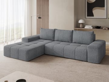 Falor 3-seters sovesofa med divan, venstrevendt - grå - Møbler - Sofaer - Sovesofaer