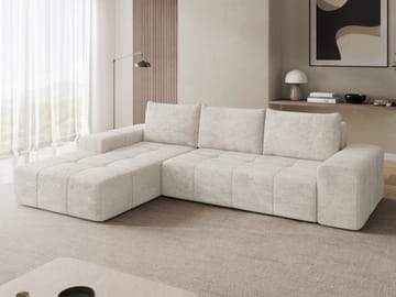 Falor 3-seters sovesofa med divan, venstrevendt - Lysegrå - Møbler - Sofaer - Sovesofaer