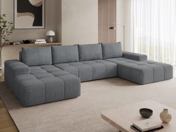 Falor 5-seters U-formet sovesofa - grå - Møbler - Sofaer - Sovesofaer