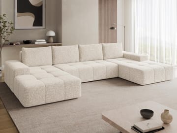 Falor 5-seters U-formet sovesofa - Lys beige - Møbler - Sofaer - Sovesofaer