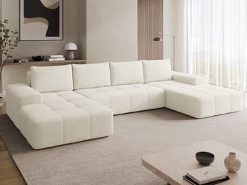 Falor 5-seters U-formet sovesofa - Offwhite - Møbler - Sofaer - Sovesofaer