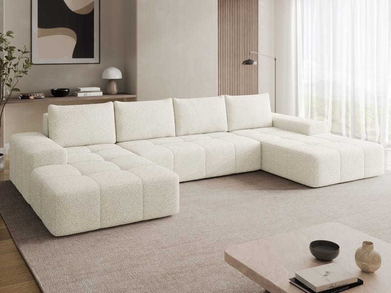 Falor 5-seters U-formet sovesofa - Offwhite - Møbler - Sofaer - Sovesofaer