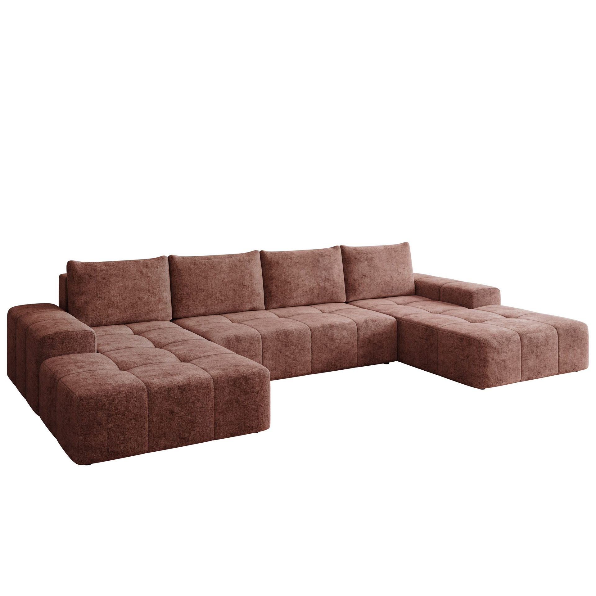 Falor 5-seters U-formet sovesofa - rosa