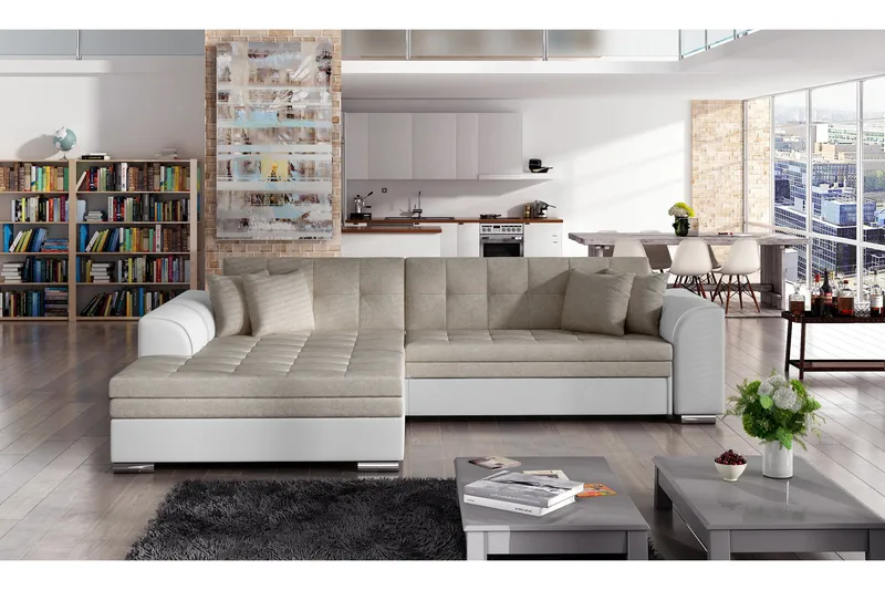 Falseti Sovesofa - Beige/Hvit - Møbler - Sofaer - Sovesofaer