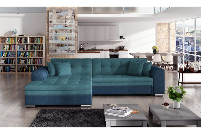 Falseti Sovesofa - Blå/Blå - Møbler - Sofaer - Sovesofaer