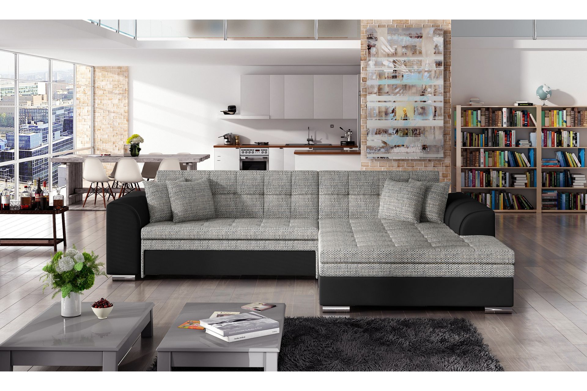 Falseti Sovesofa - Grå/Svart - Møbler - Sofaer - Sovesofaer