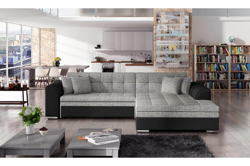 Falseti Sovesofa - Grå/Svart - Møbler - Sofaer - Sovesofaer
