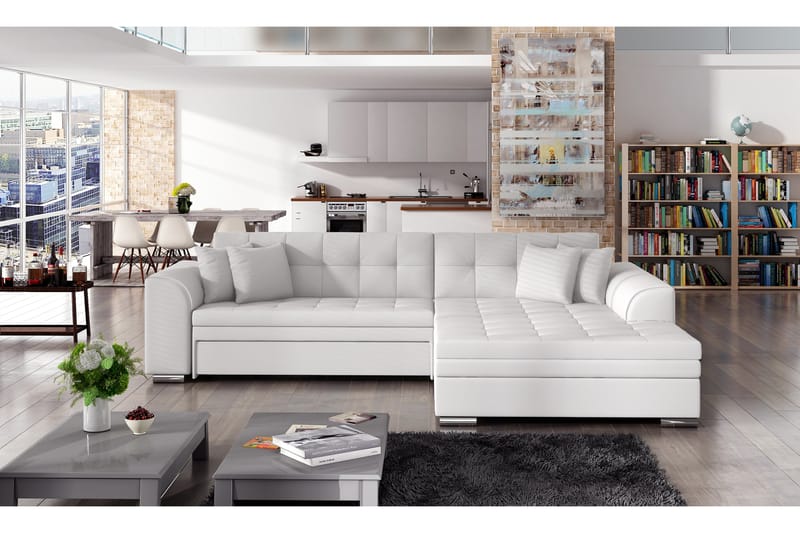 Falseti Sovesofa - Hvit - Sovesofaer - 4 seters sovesofa