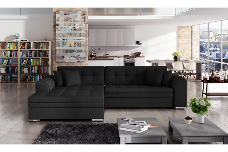 Falseti Sovesofa - Svart - Møbler - Sofaer - Sovesofaer
