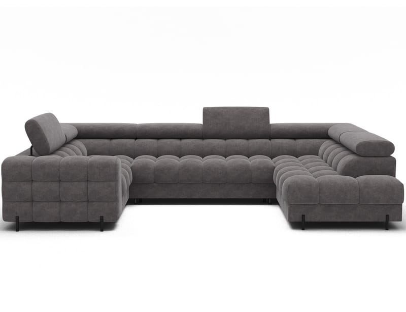 Fectory 6-seters Bubblig hjørnesovesofa med sjeselong og oppbevaring Høyre - Aura 04 - Møbler - Sofaer - Sovesofaer
