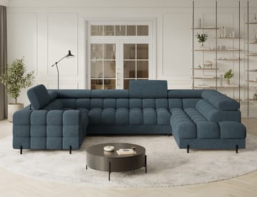 Fectory 6-seters Bubblig hjørnesovesofa med sjeselong og oppbevaring Høyre - Jaffray 40 - Møbler - Sofaer - Sovesofaer