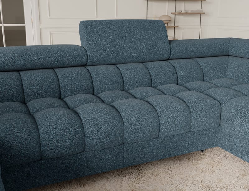 Fectory 6-seters Bubblig hjørnesovesofa med sjeselong og oppbevaring Høyre - Jaffray 40 - Møbler - Sofaer - Sovesofaer