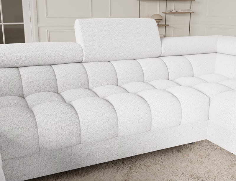 Fectory 6-seters Bubblig hjørnesovesofa med sjeselong og oppbevaring Høyre - Royal 01 - Møbler - Sofaer - Sovesofaer