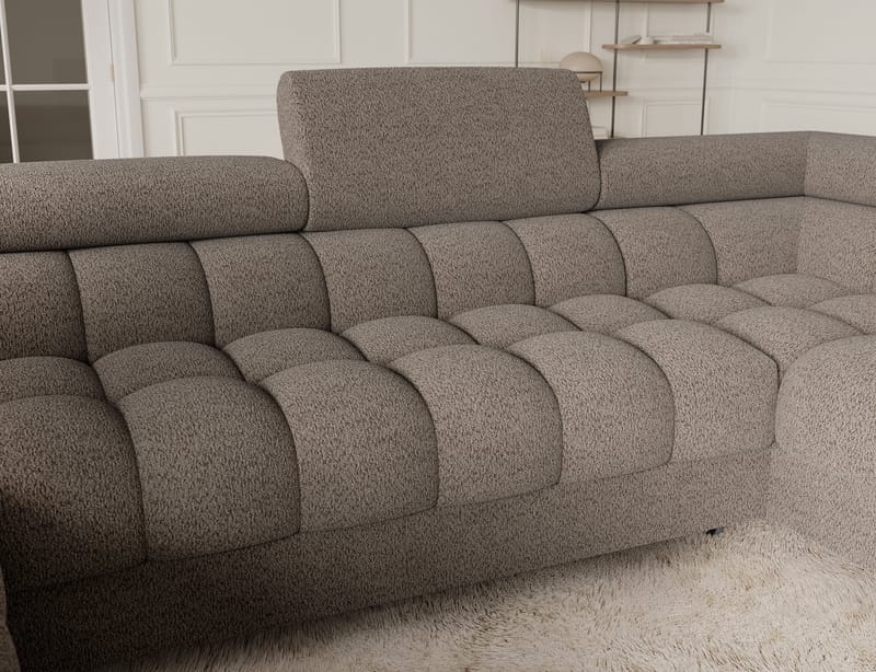 Fectory 6-seters Bubblig hjørnesovesofa med sjeselong og oppbevaring Høyre - Royal 20 - Møbler - Sofaer - Sovesofaer