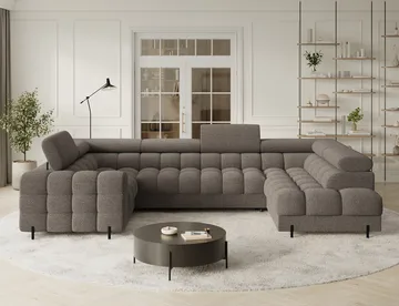 Fectory 6-seters Bubblig hjørnesovesofa med sjeselong og oppbevaring Høyre - Royal 20 - Møbler - Sofaer - Sovesofaer