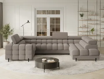 Fectory 6-seters Bubblig hjørnesovesofa med sjeselong og oppbevaring Høyre - Sola 18 - Møbler - Sofaer - Sovesofaer
